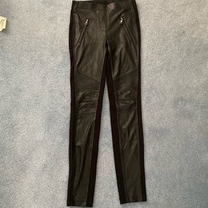 BCBG MAXAZRIA Moto Leather Leggings